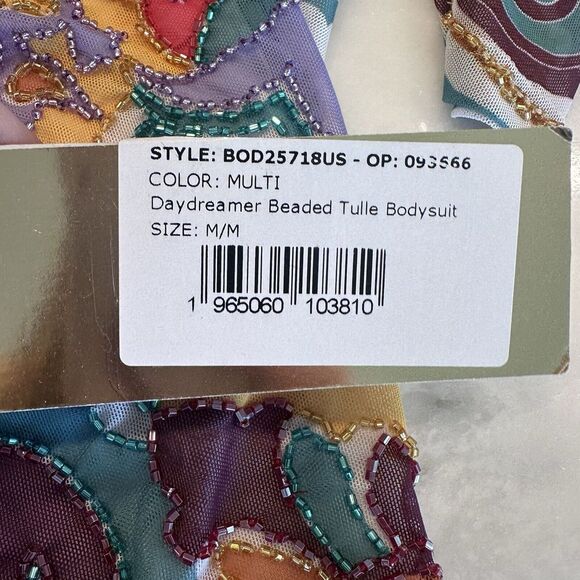 PatBo Daydreamer Beaded Bodysuit in Multi -NWT- Beautiful Beading MSRP $550 Sz M - Picture 4 of 6